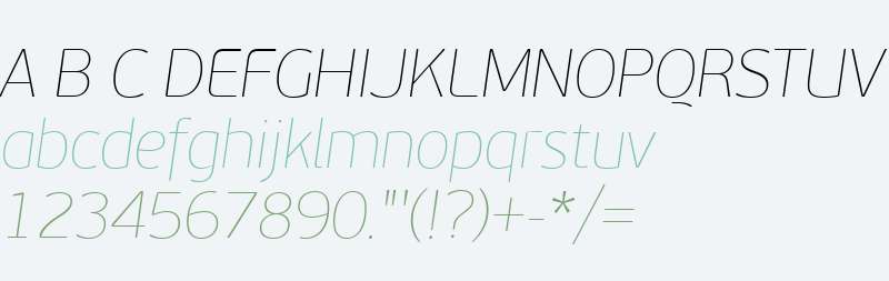 PFBeauSansPro-XThinItalic