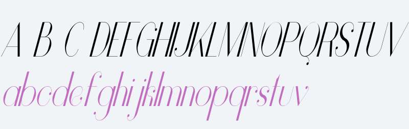 Vanity Light Narrow Italic