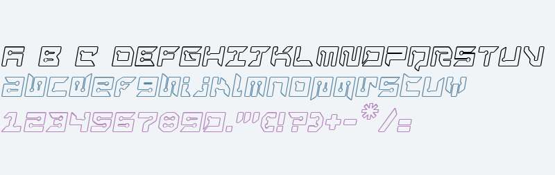 RayzorBlunt Outline Italic W00