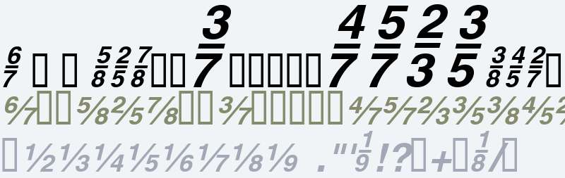 HeFractions BoldItalic