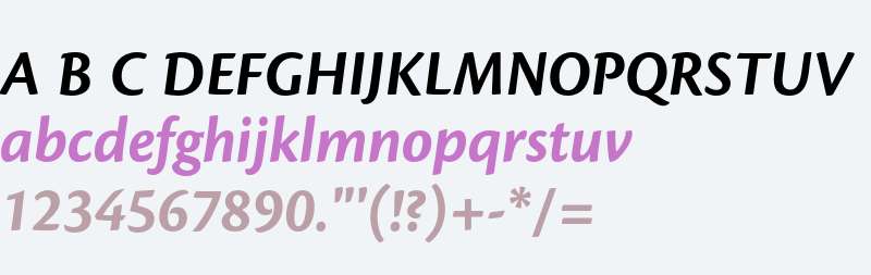 Cronos Pro Bold Subhead Italic