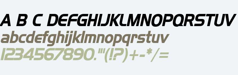 Hanzel Condensed Bold Italic