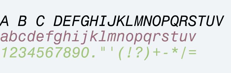 Monospace 821 Italic