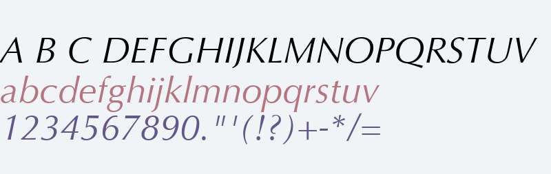 Optima LT Italic