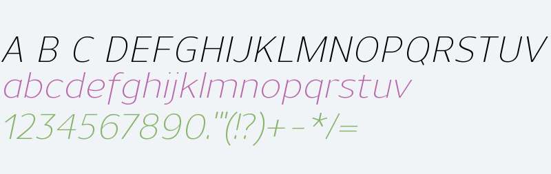 Uniman W00 Light Italic