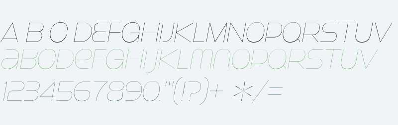 Strenuous W05 UltraLight Italic