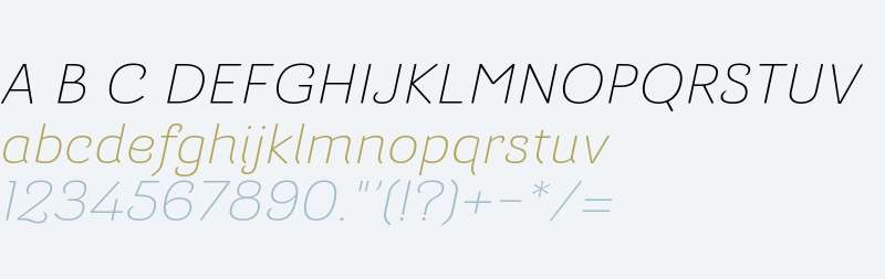 Barcis W01 Ext Light Italic