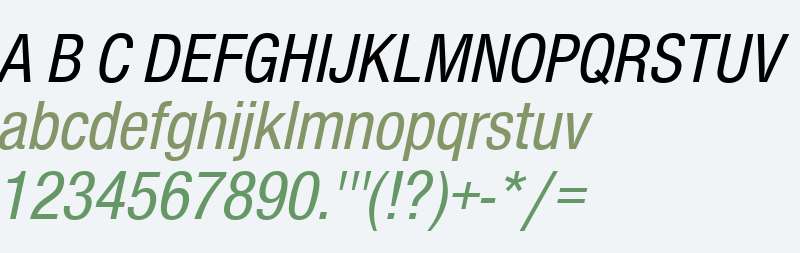 NimbusSanNovConMed W00 Italic