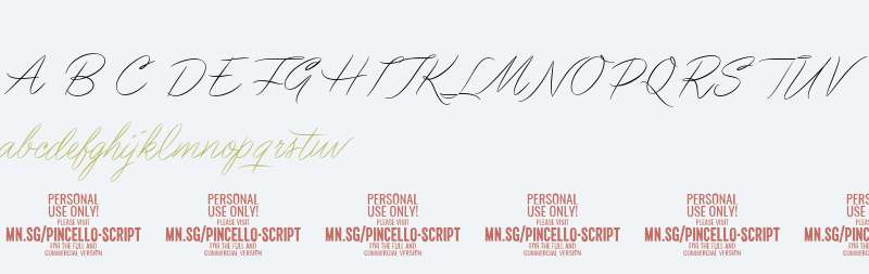 Pincello Script PERSONAL USE Thin