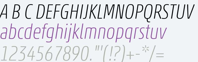 Akko W04 Thin Condensed Italic