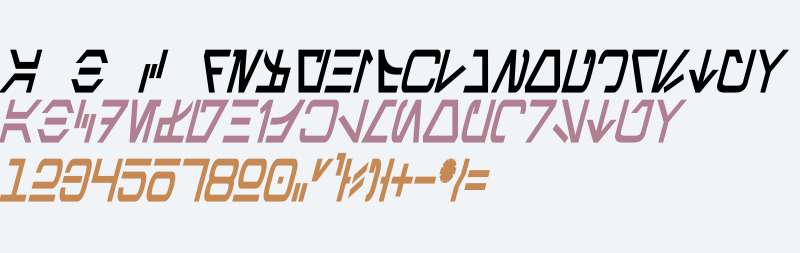 Aurebesh Condensed Bold Italic