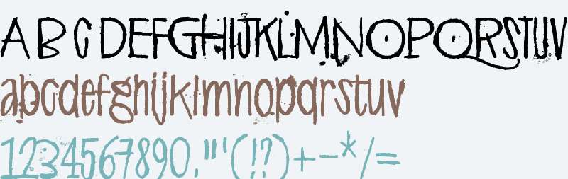 Alphabet Minus Eighty Ink