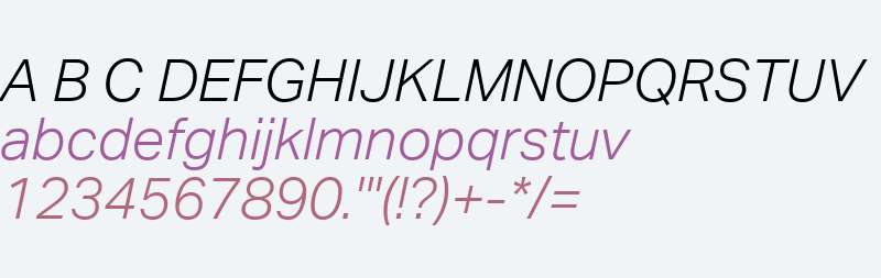 Aktiv Grotesk W01 Light Italic