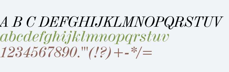 Century 725 W01 Italic