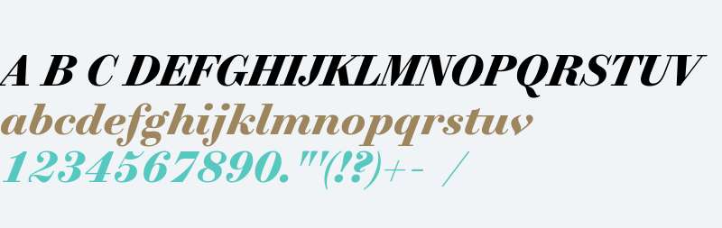 Trianon Text Black Italic