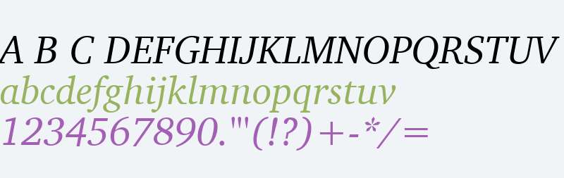 Charter BT W01 Italic