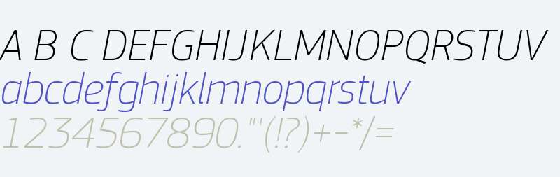 PF Square Sans W01 Thin Italic