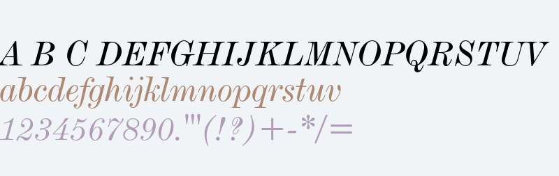 De Vinne Italic Text