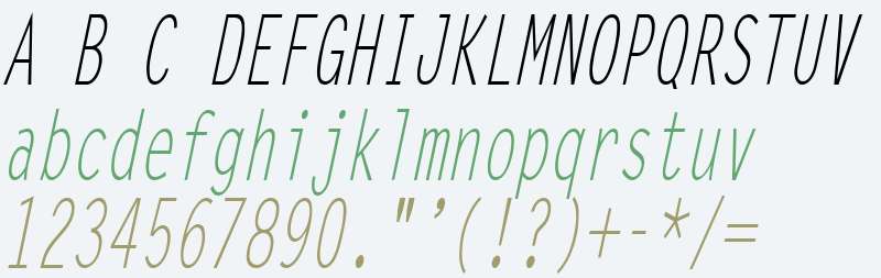 Lechter Thin Italic