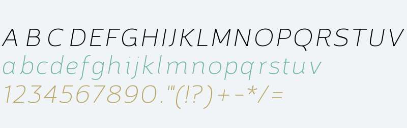 Brisko Sans W01 Thin Italic