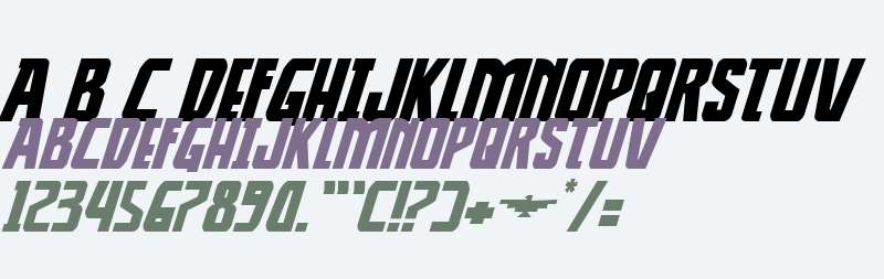 Thunder-Hawk Drop Expanded Italic