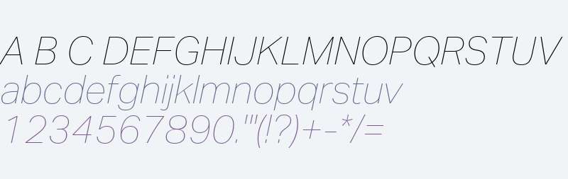 Aktiv Grotesk W01 Hairline It