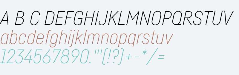 Fabrikat W00 Thin Italic