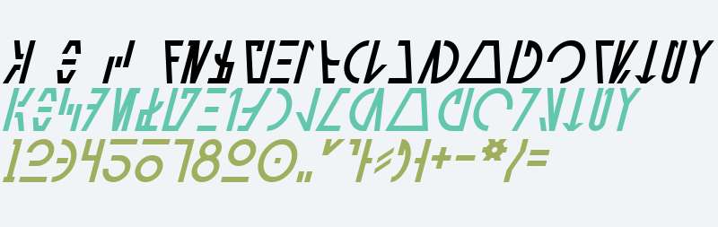 Aurebesh Cantina Italic