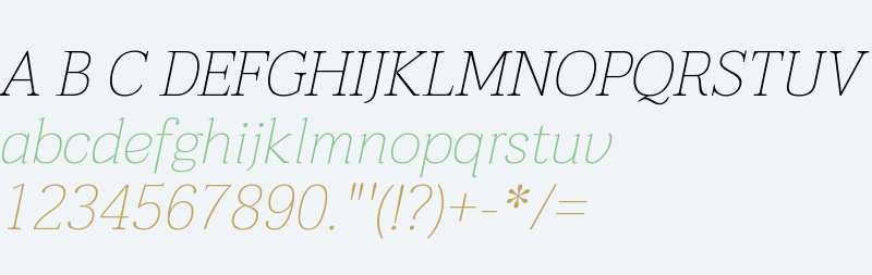 Taviraj Thin Italic