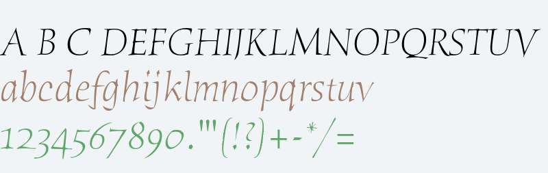 Humana Serif ITC Std Light Italic