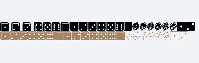 Linotype Game Pi Dice Dominoes