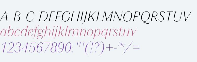 Chong Modern W04 Light Italic