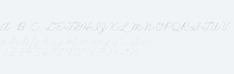 FRB American Cursive DottedExtralight