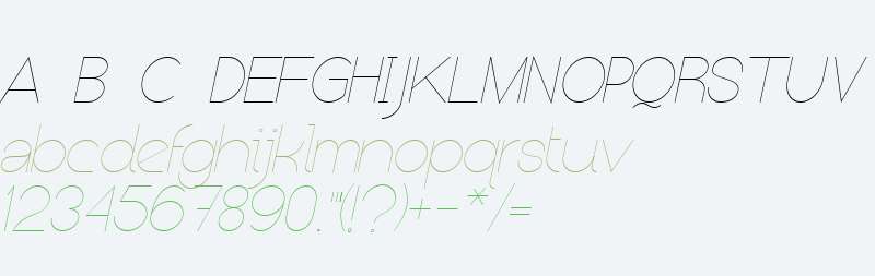 Kerater W00 Thin Italic