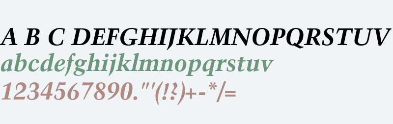 Trump Mediaeval Bold Italic