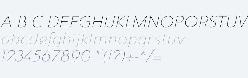 Savigny W01 Thin Ext Italic