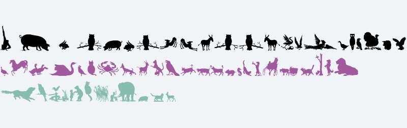 Animal Silhouettes Three