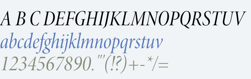 Minion Pro Cond Italic Display