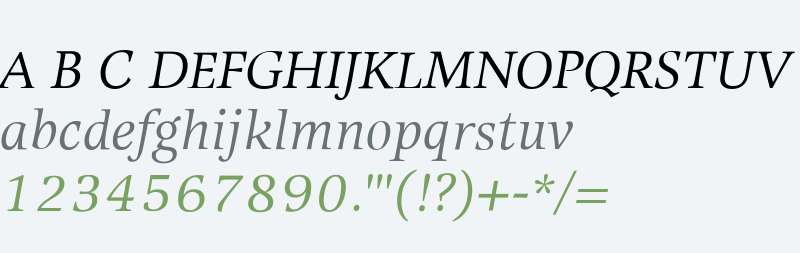 Alinea Serif W03 Light Italic