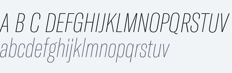 GT America Compressed Ultra Light Italic