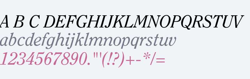 ITC Clearface LT Regular Italic