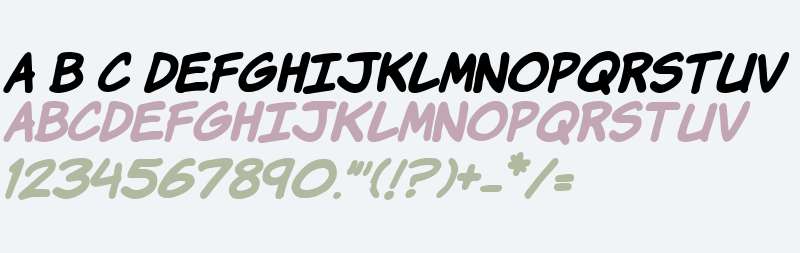 Komika Hand Bold Italic