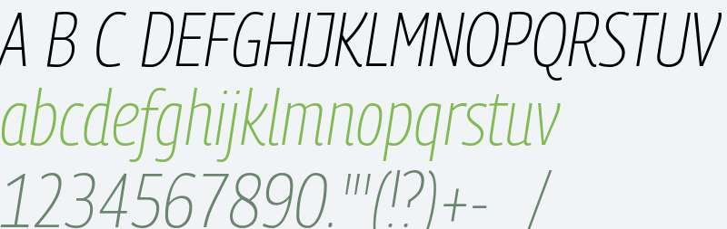 PanoramaW SemiCondensed UltraLight Bold Italic