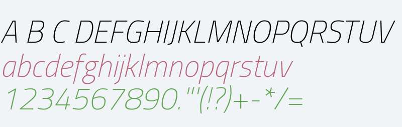 Titillium Thin Italic