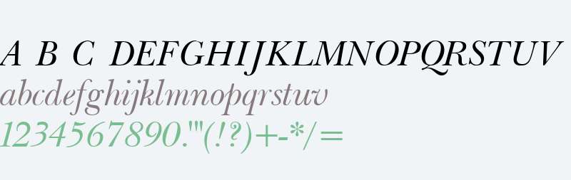 Baskerville Light-Italic