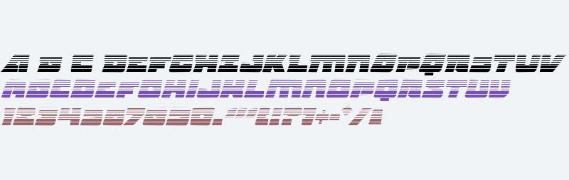 Planet Joust Gradient Italic