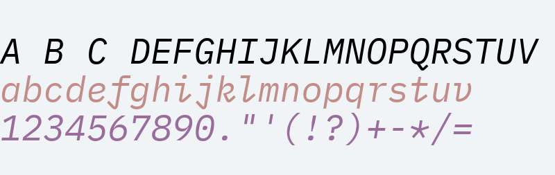 IBM Plex Mono Italic