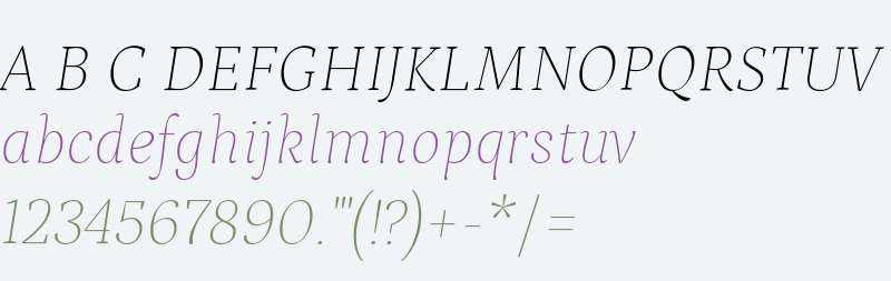 Pitagon Serif Thin