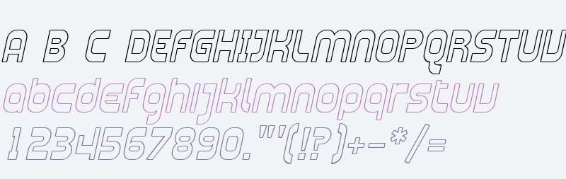 SF Plasmatica Outline Italic