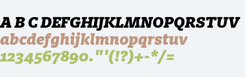 Milo Slab OT W03 Black Italic